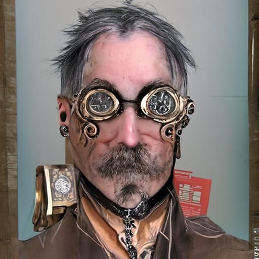 Steampunk Portrait of a Middle-Aged Man