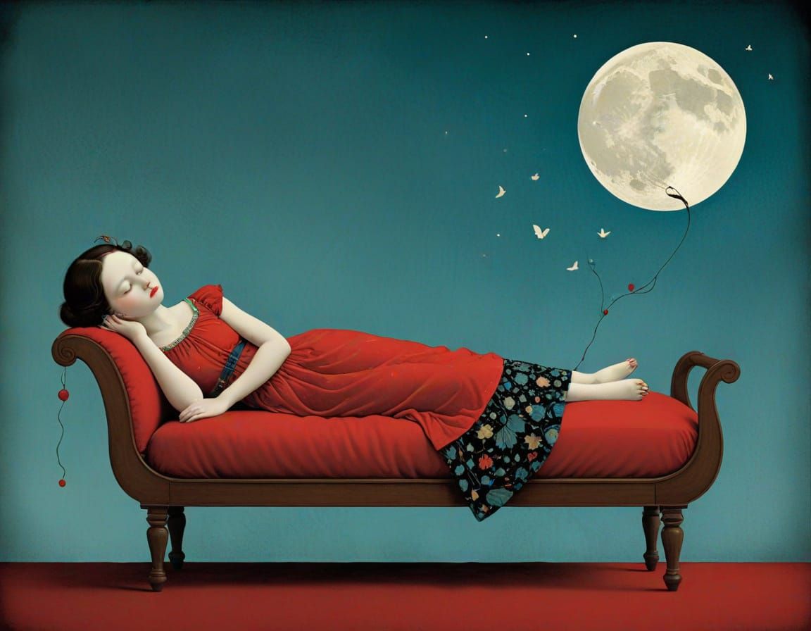 Surrealist Dreamscapes in Neon Hues