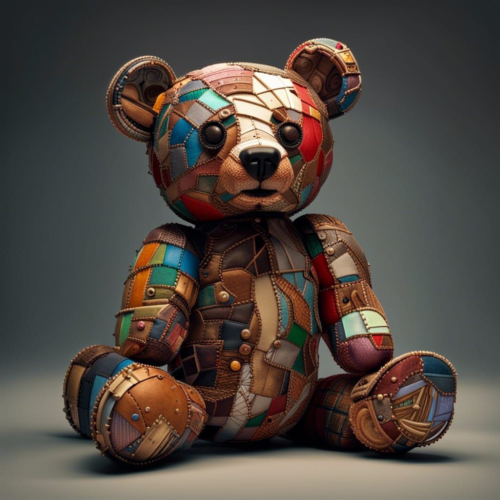 Patchwork teddy bear