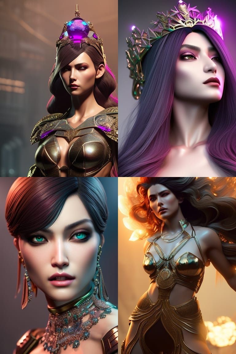 Fierce Matrix Assassin Portrait in Hyperdetailed Digital Art