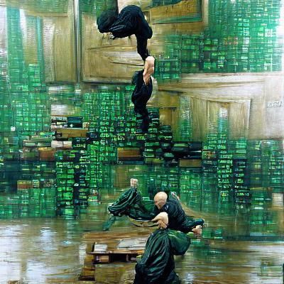 Matrix as Oil Painting by James Gurney