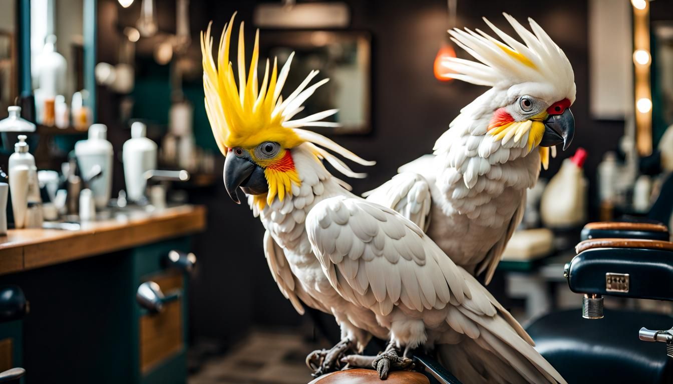 Cockatoo's Stylish Barber Shop Haircut