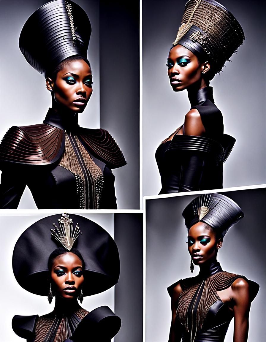 African Queen in Avant-Garde Fashion Editorial