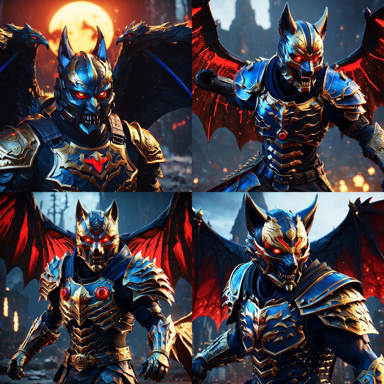 Armored Wolf-Man Crime Fighter in a 3D Game