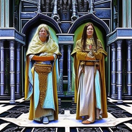 Priestesses of Glupht: Oil Painting in Classical Style
