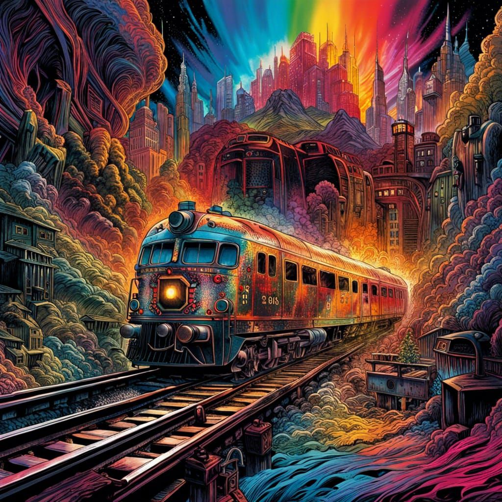 Snowpiercer Train in Post-Apocalyptic Ice Age