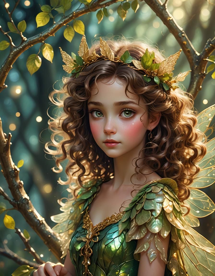 Enchanted Fairy Portrait in Disney Style