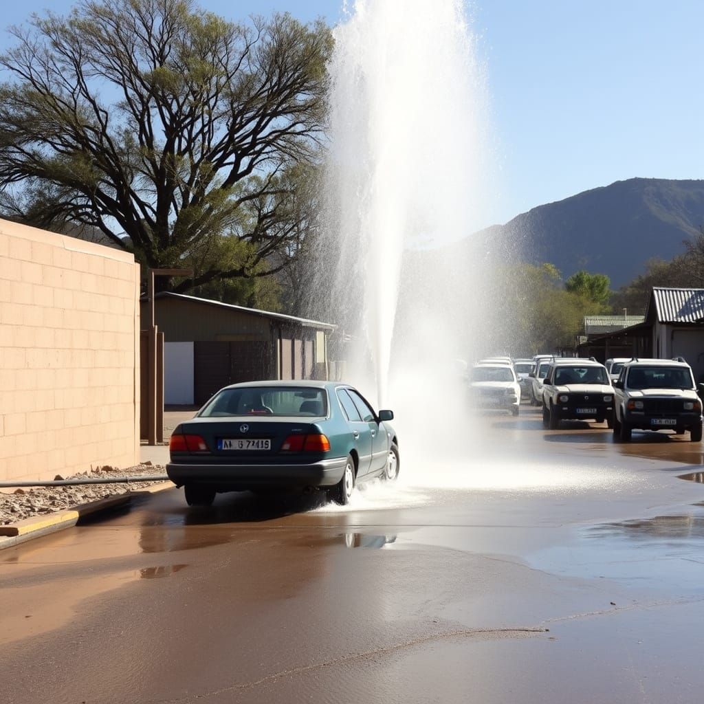 South African Car Wash Fountain