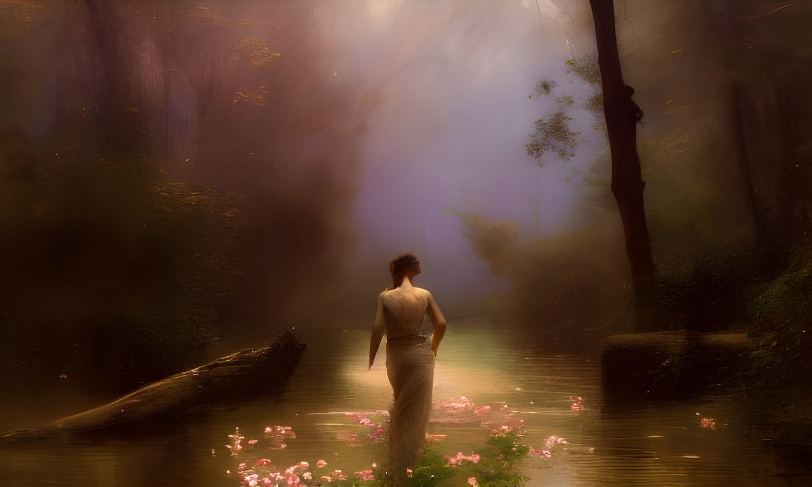 Extravagant Figure Walks Into the Light