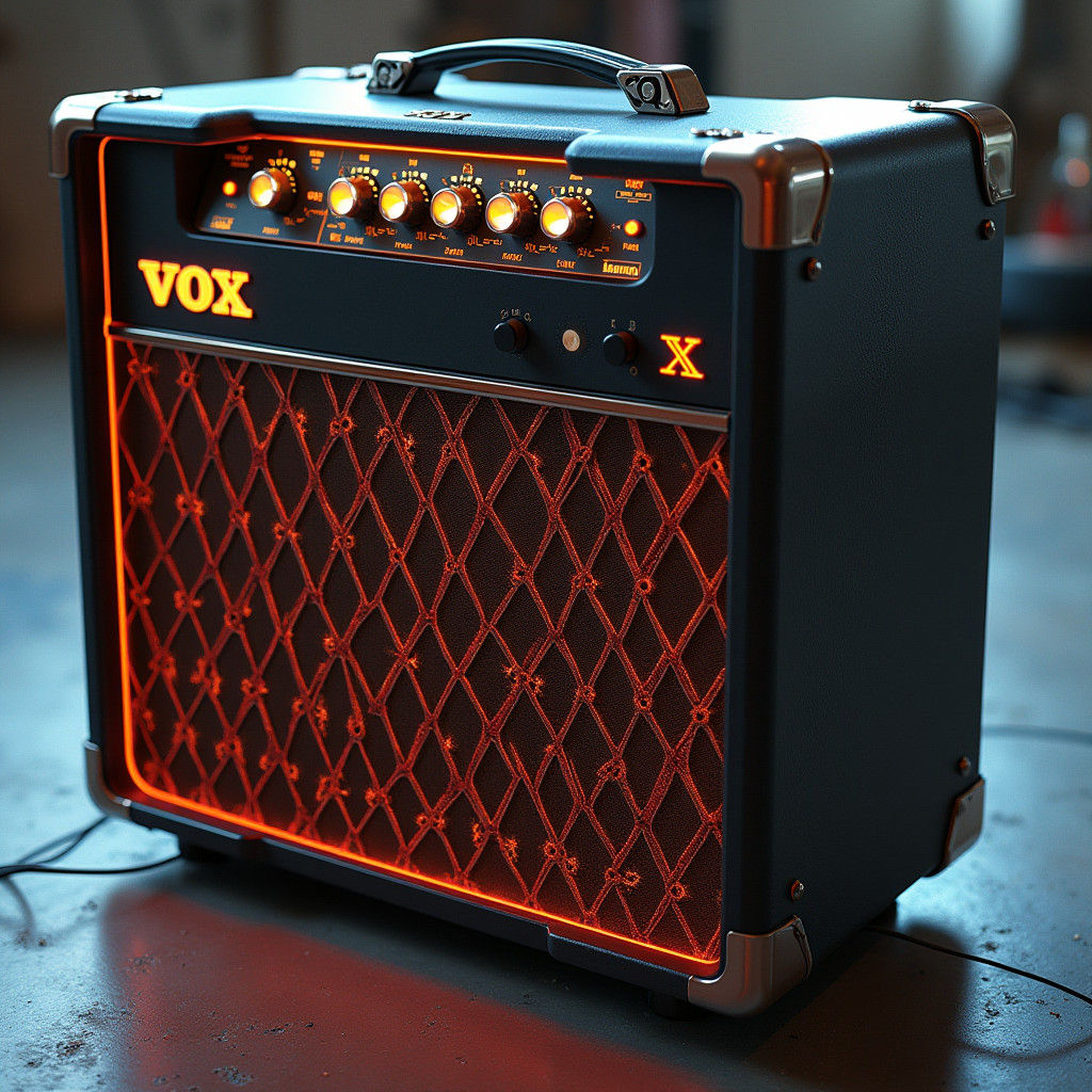 Futuristic VOX AC30 Amplifier as Sci-Fi Console
