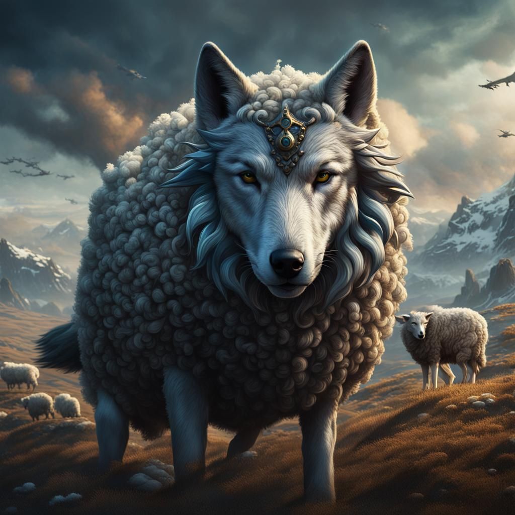 Wolf in Sheep's Clothing: Detailed Matte Painting