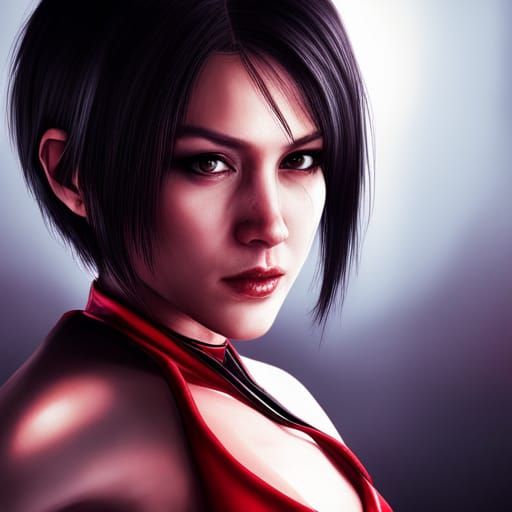 Hyperrealistic Ada Wong Portrait in Cinematic Style