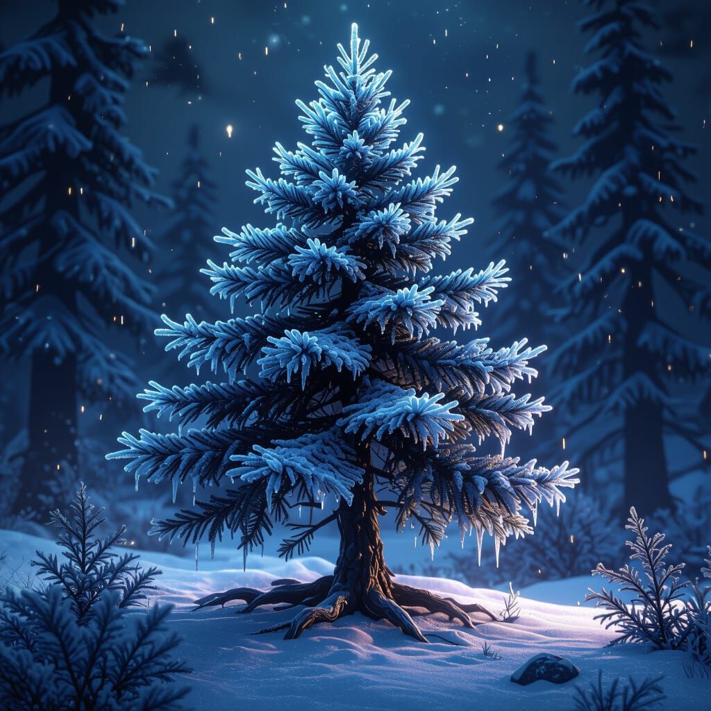 Hyperdetailed Frostpine in Dark Fantasy Concept Art