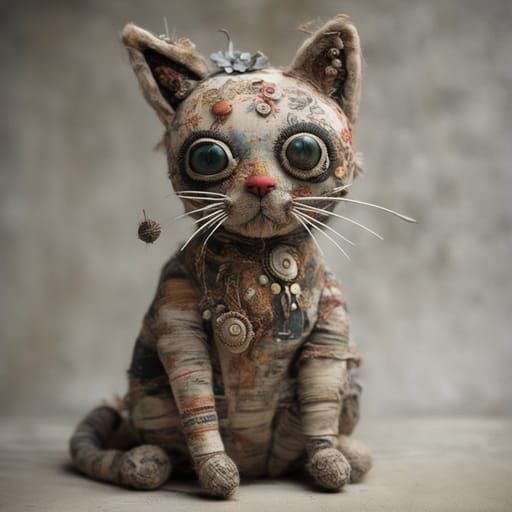 voodoo doll of a cat