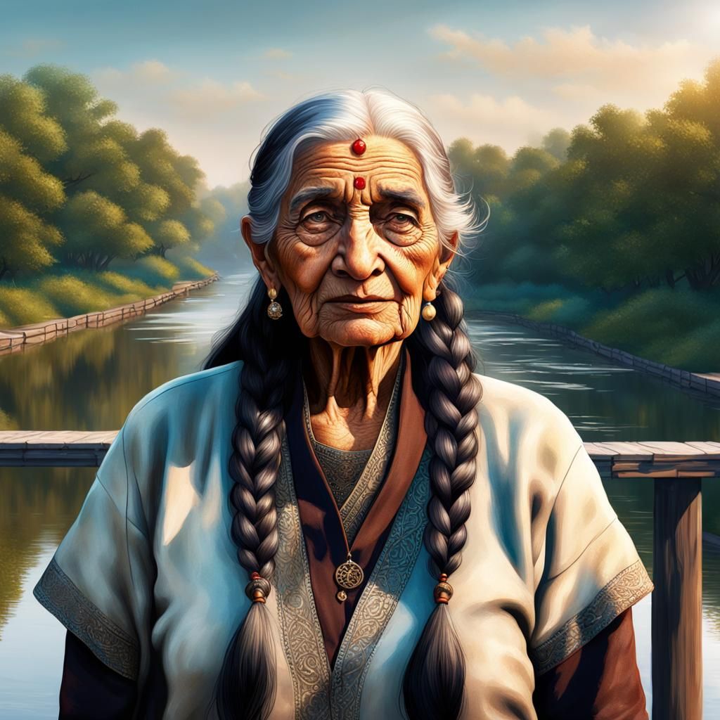 Indian Woman Portrait with Volumetric Lighting