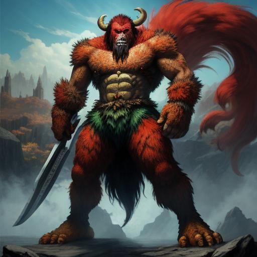 Fierce Beastman Character Concept Art