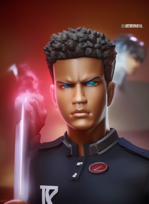 Handsome Black Man as Lego Action Figure