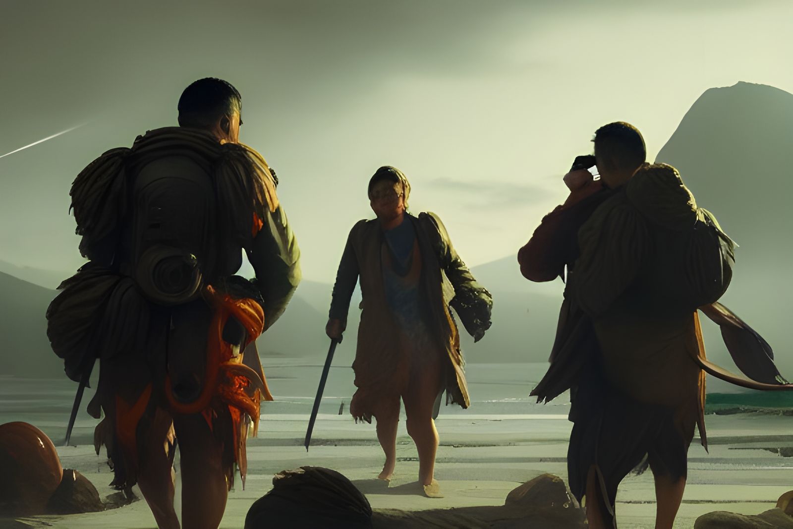 Surreal Mixed Media Oil Painting with Cinematic Lighting