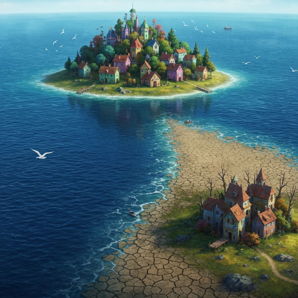 Worlds Divided: A Matte Painting of Environmental Change