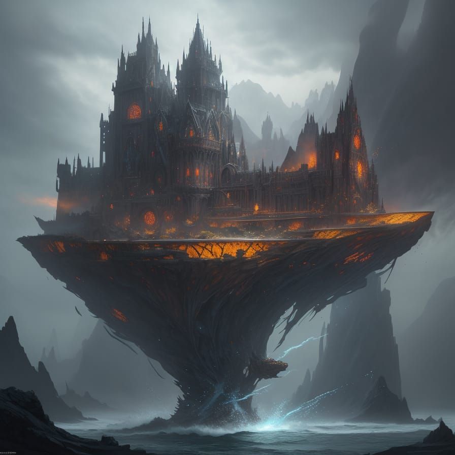 Fantastical Sole Fish in Detailed Matte Painting