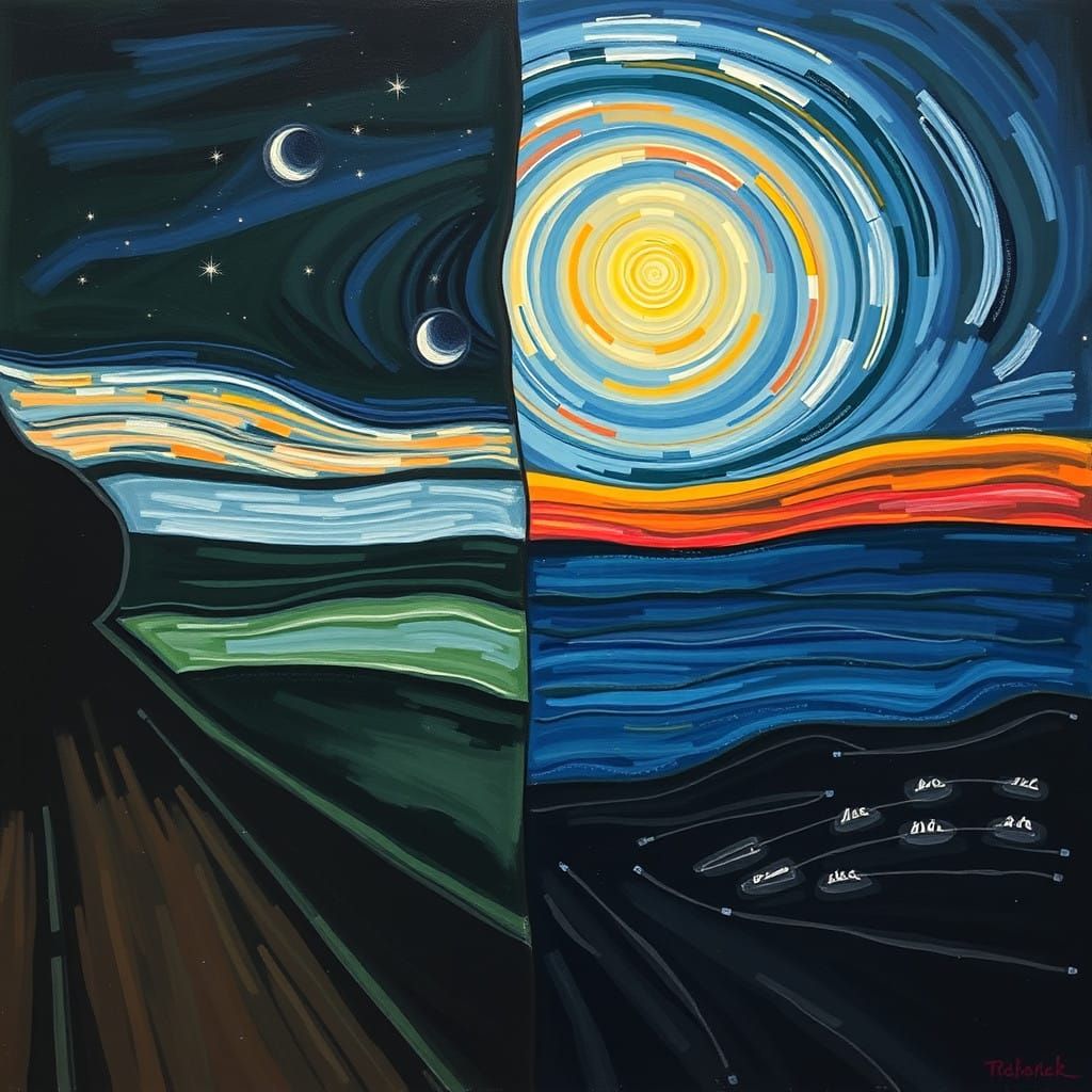 Day and Night in the Munch Style
