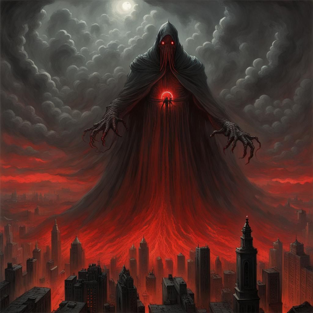 Mindflayer Assault Under a Red Storm