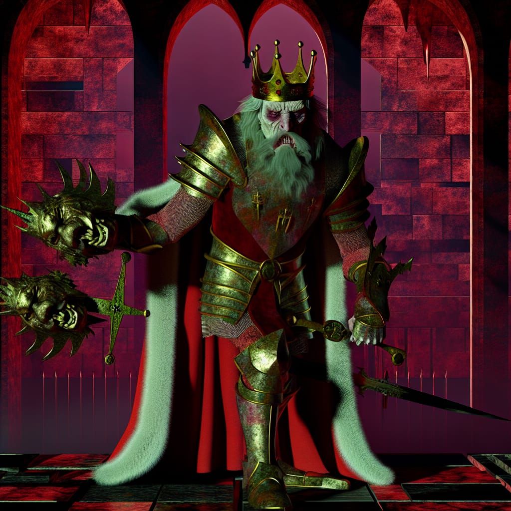 Dark King of Hatred: Shadow Filigree Digital Art