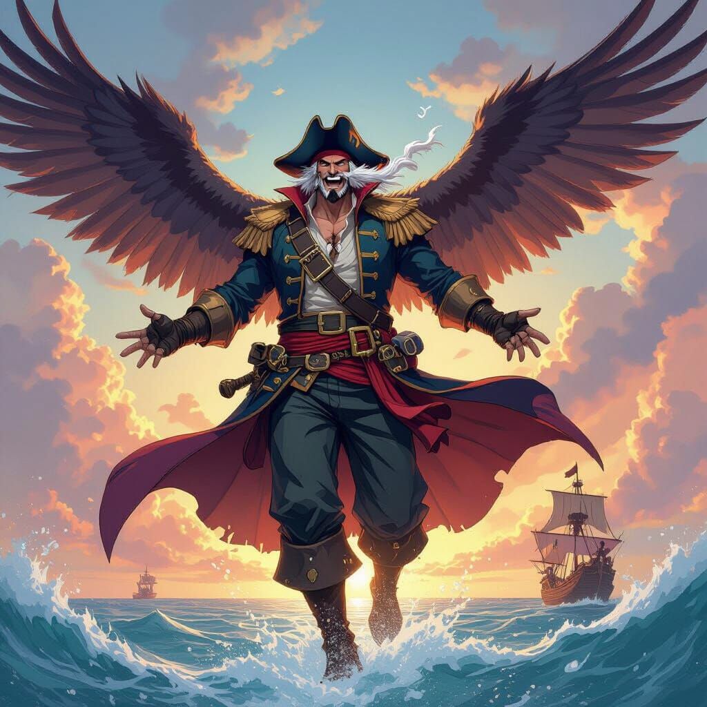 Victor D. Wind: Pirate Captain with Eagle-Hawk Form