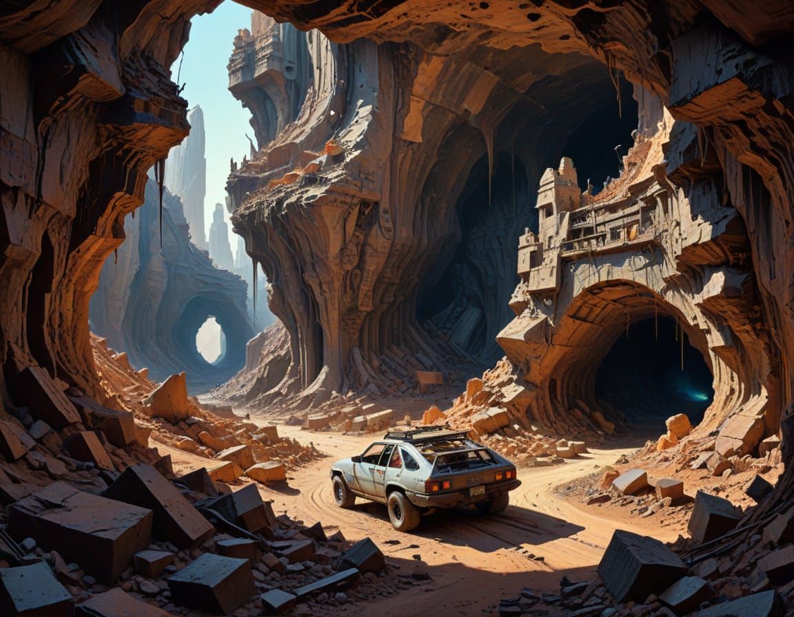 Beneath the desert, an ancient city is found.