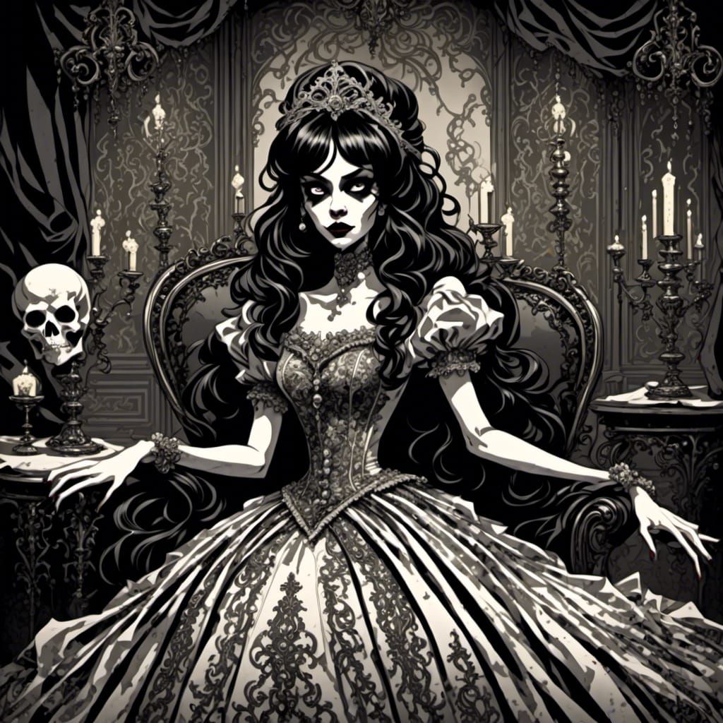 Gothic Glamour: Haunted Southern Ghost Comic Art