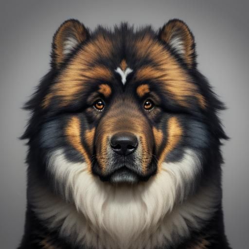 Tibetan Mastiff Puppy Portrait in Natural Light