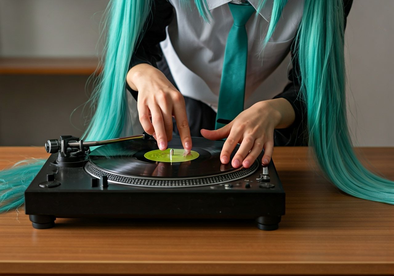 Hatsune Miku DJs at School