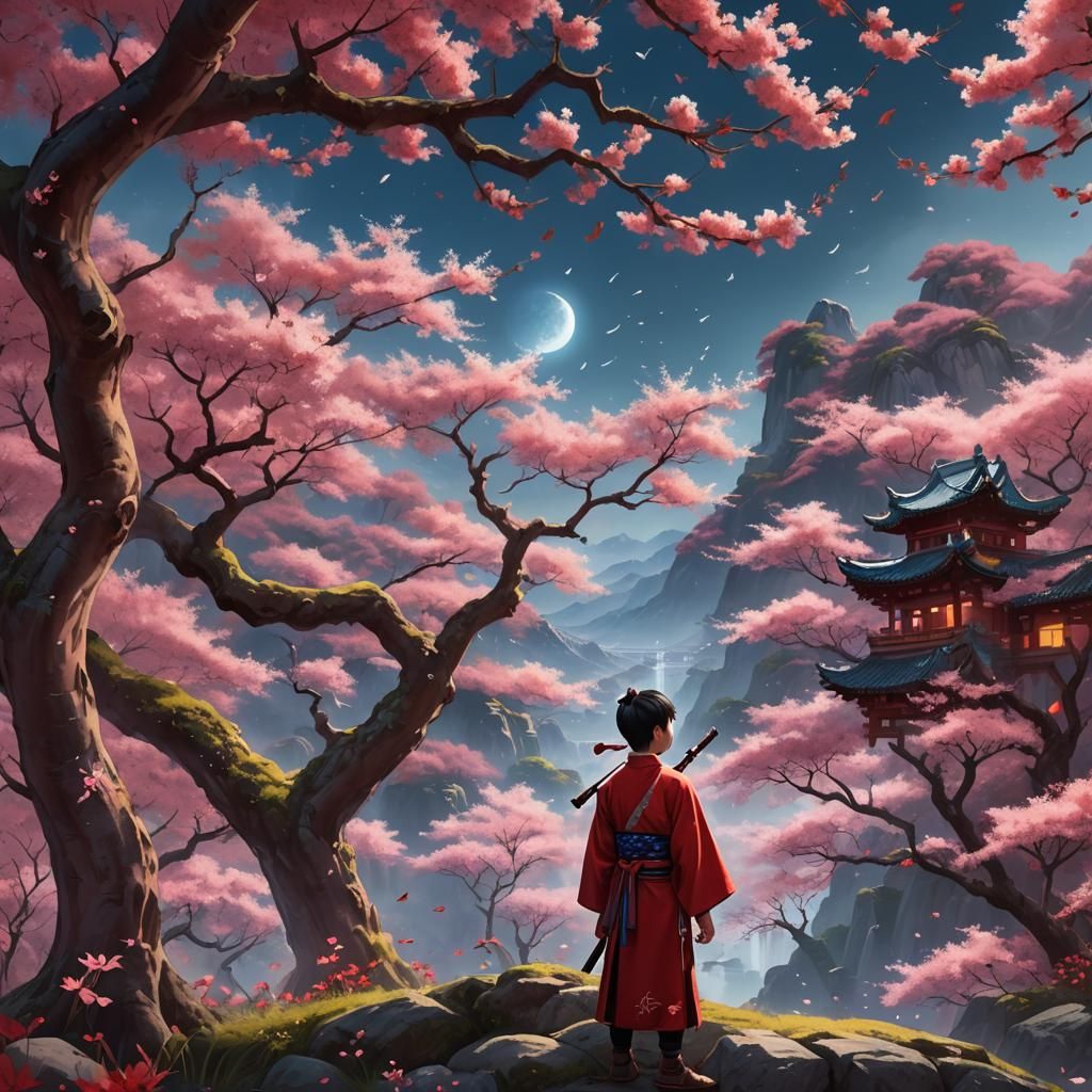 Sakura Tree Wonderland: Fantasy Art in Unreal Engine 5
