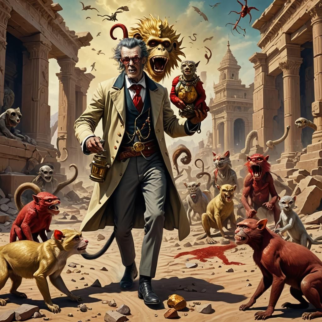 Surreal Alchemist Blessed by Aphrodite in Giger Style