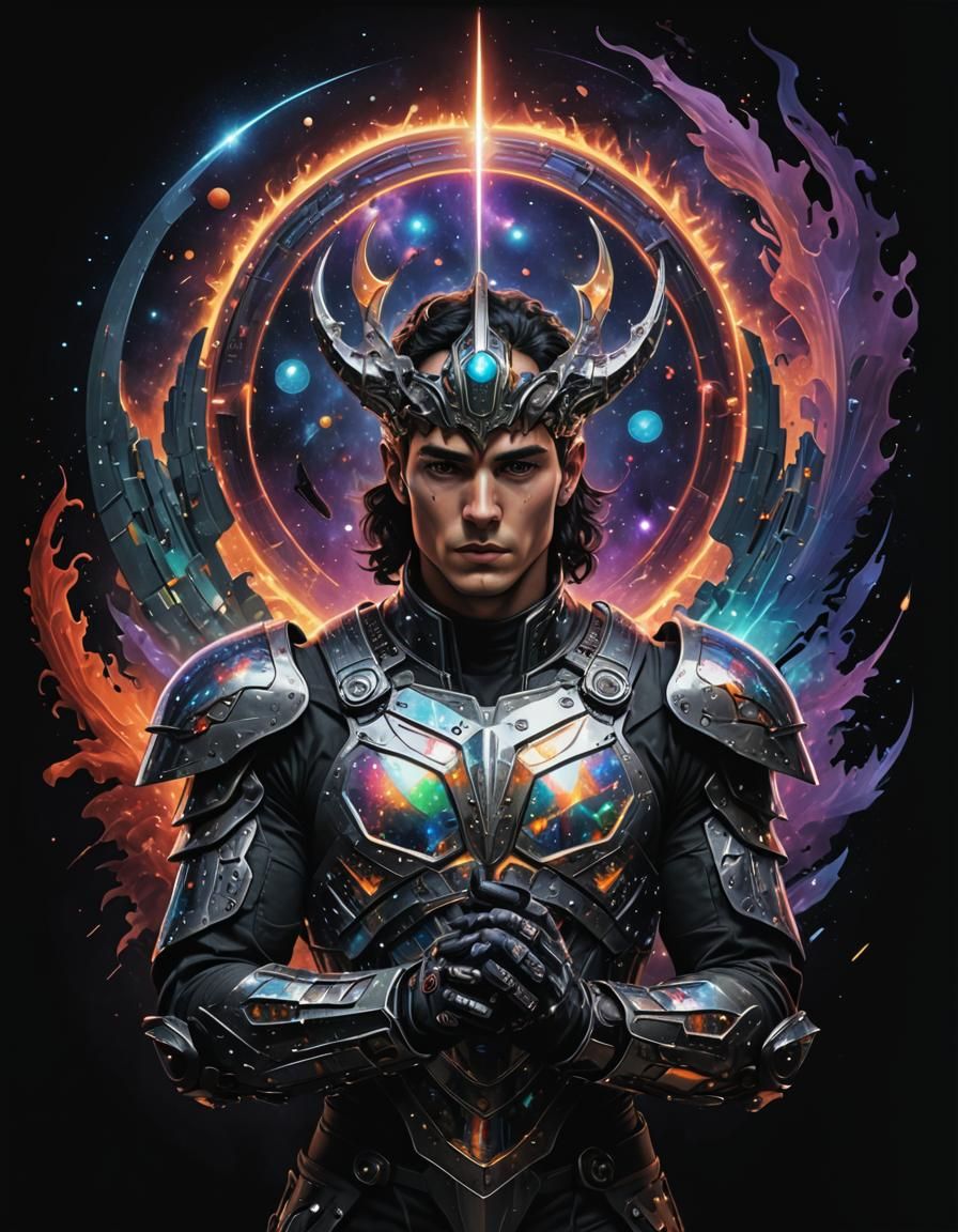 Pixel Hero with Magic Sword in Retro Style