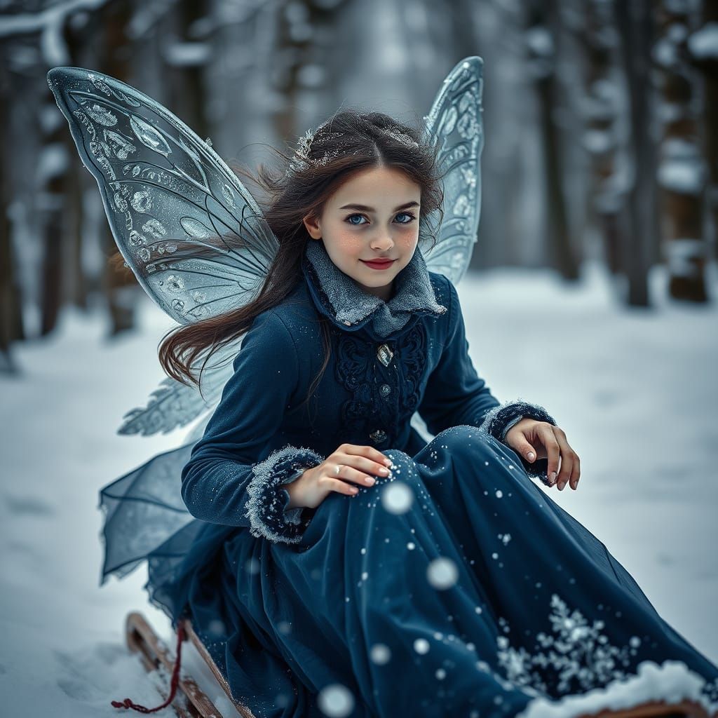 In a snowy forest...