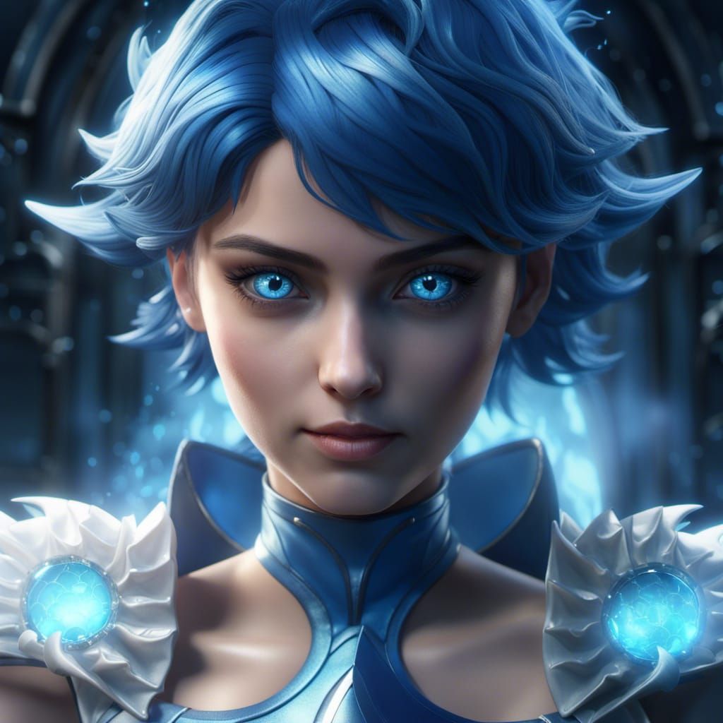 Dragon-Scale Sailor Mercury Fantasy Art