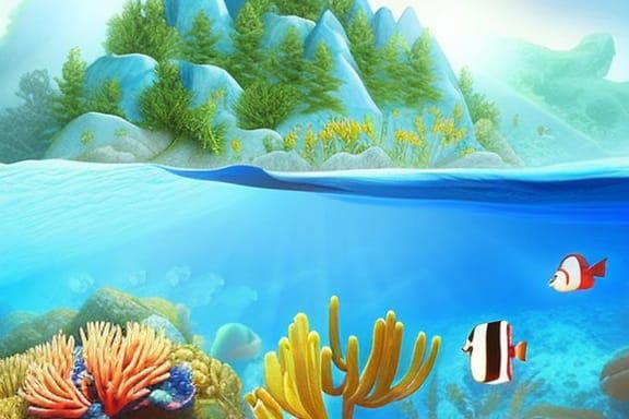 Surreal Underwater Ecosystem: Hyperdetailed Marine Fantasy
