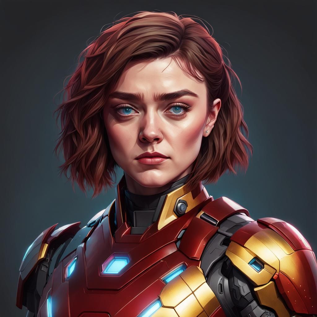 Armored Woman Portrait: Hyperdetailed Digital Art