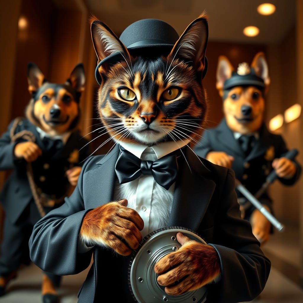 Stealthy Feline Thief Caught in the Act