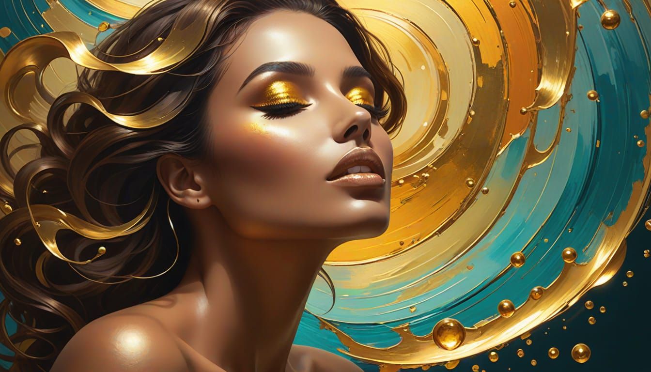 Sensual German Fantasy Woman in Mysterious Landscape