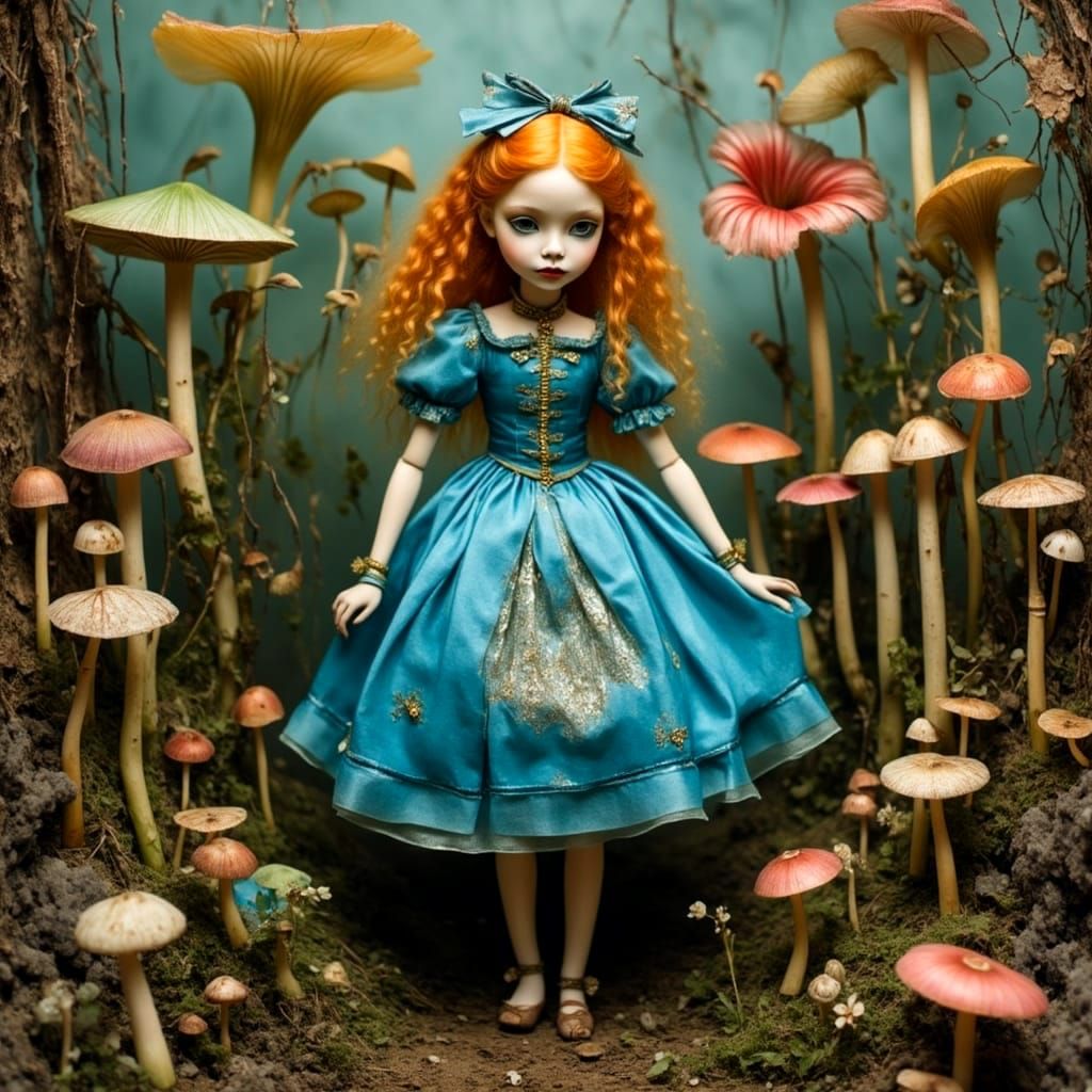 Claymation Alice in Wonderland Marionette