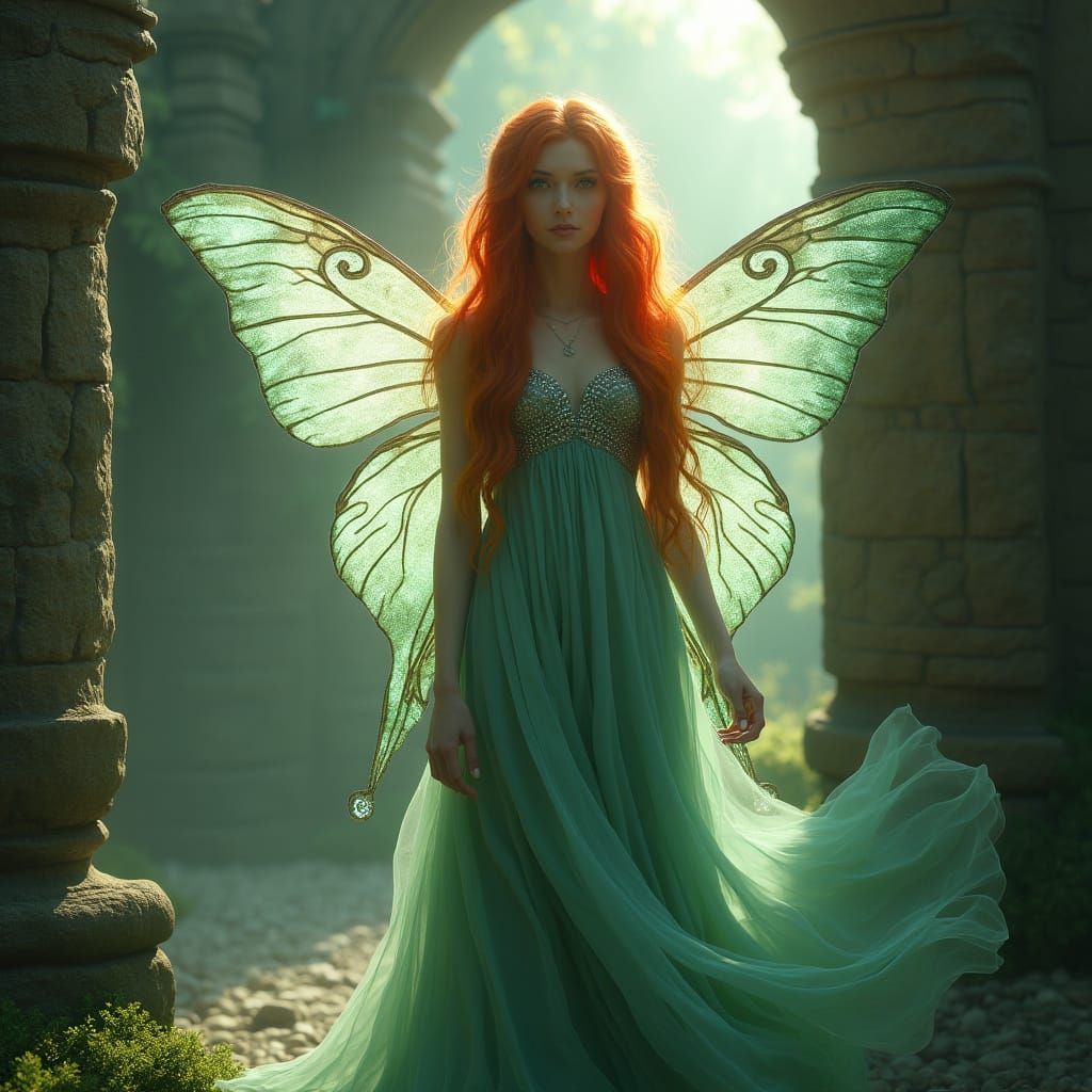 Celtic Goddess in Stone Circle, Fantasy Art