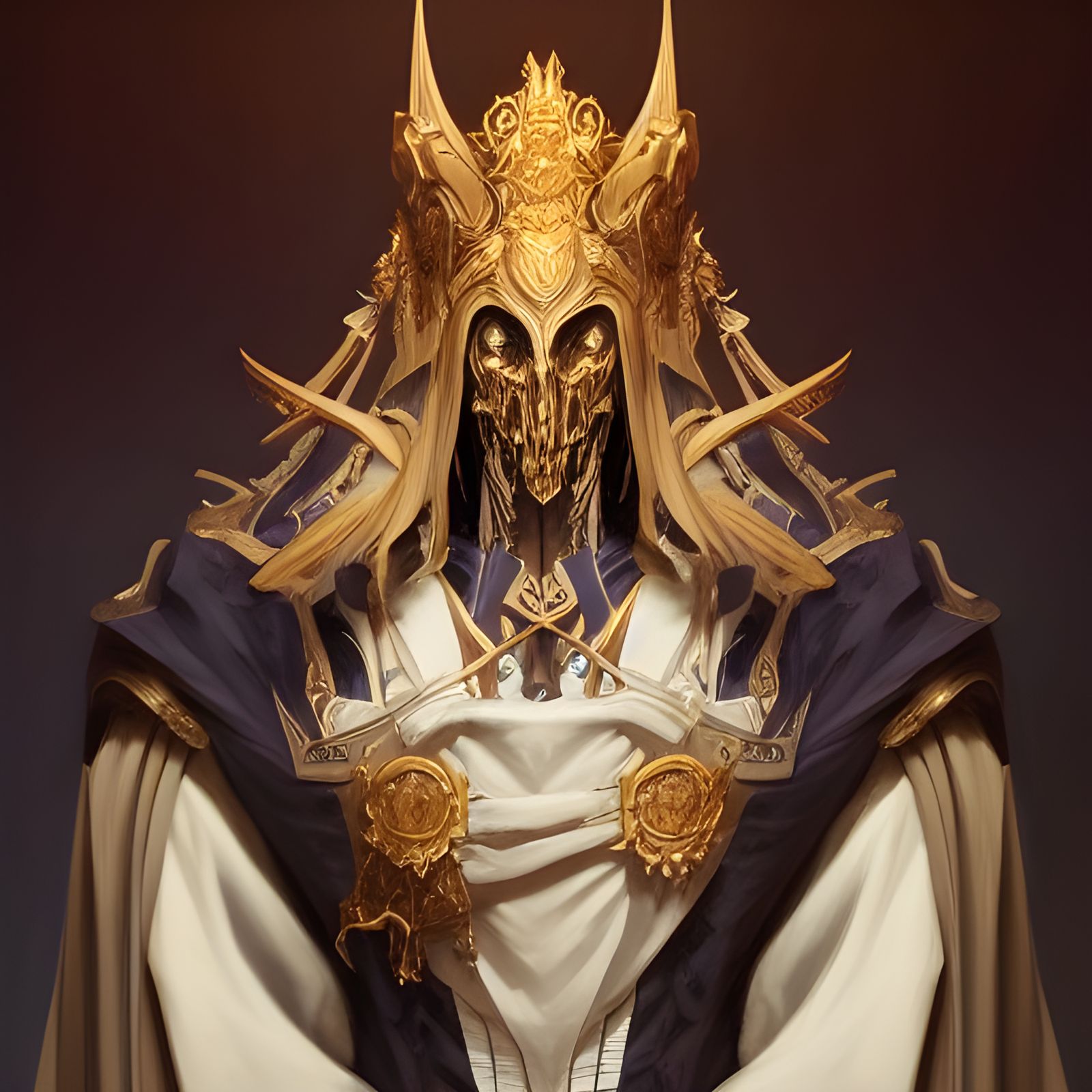 Lord Ainz Ooal Gown Portrait in Detailed Art Style