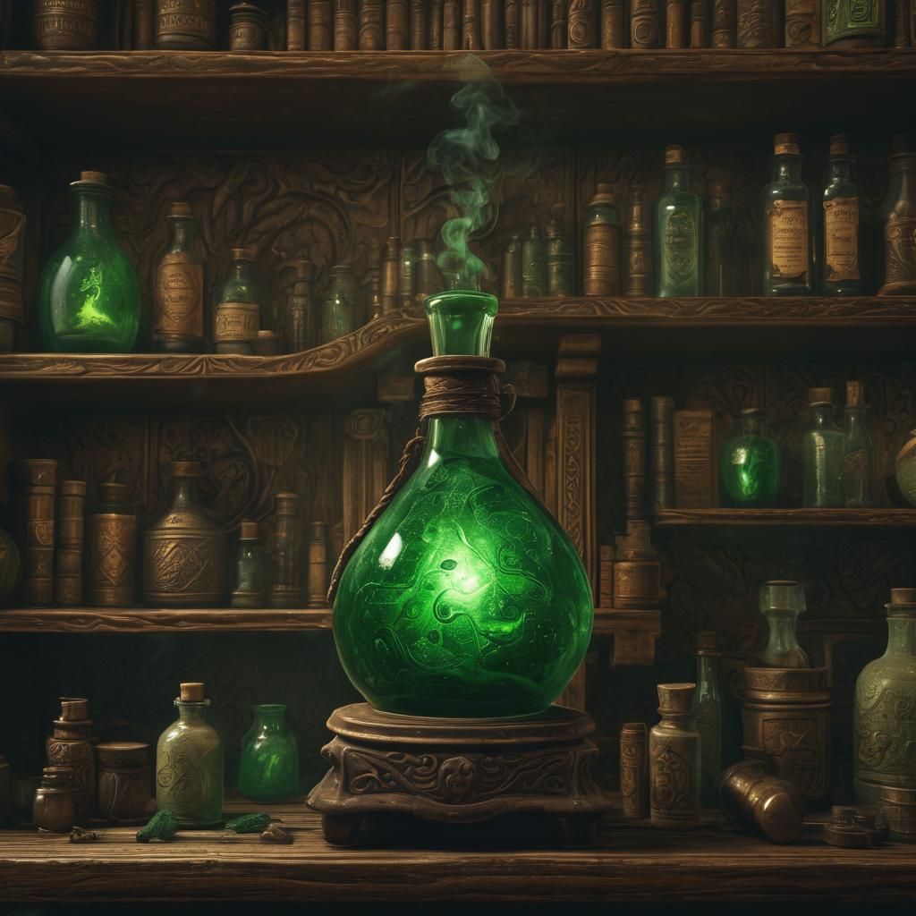 Mystical Alchemist Bottle Concept Art