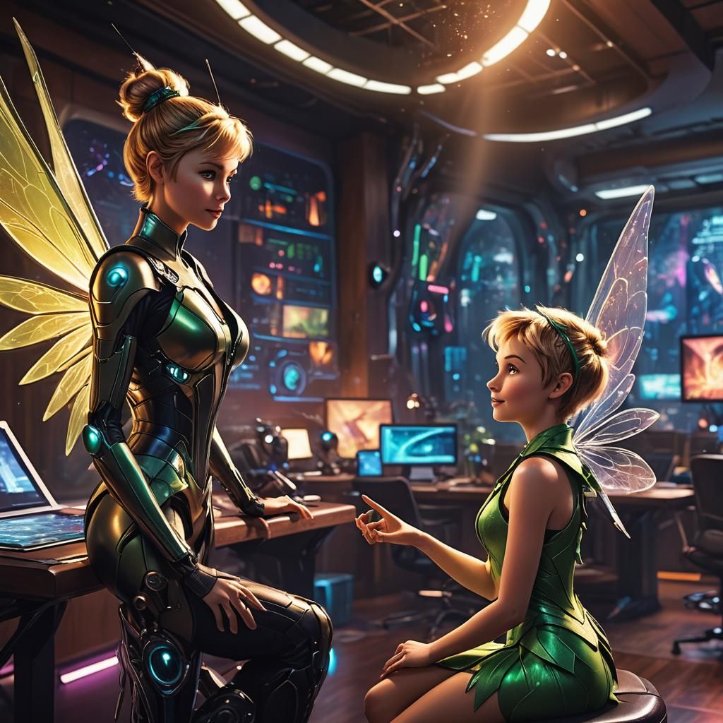 Tinkerbell Meets Elon Musk in Sci-Fi Office