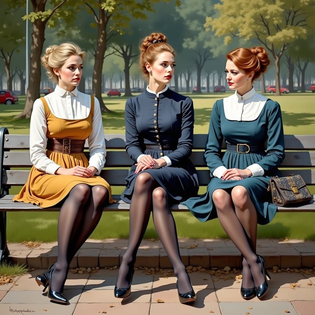 Danish Curvy Women in Vibrant Oil Paintings