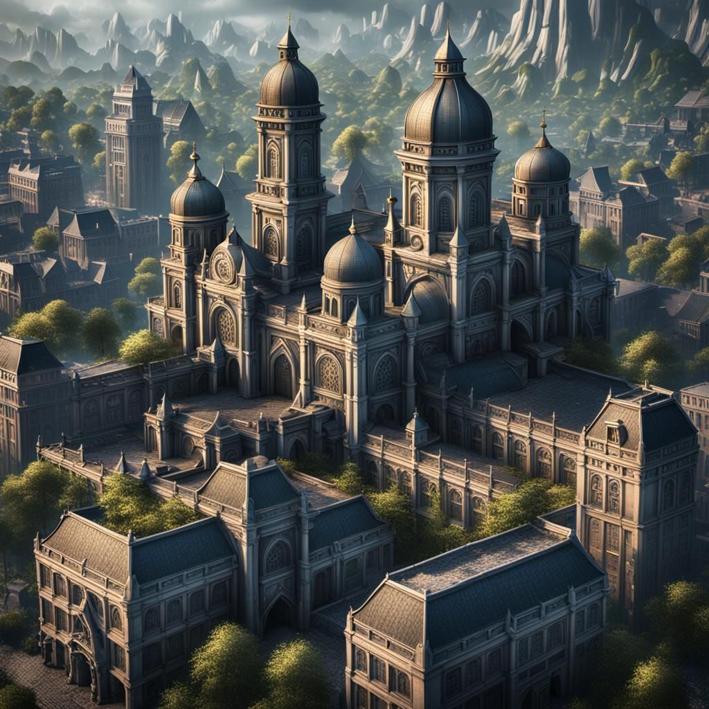 Beautiful Modern City in Detailed Matte Painting