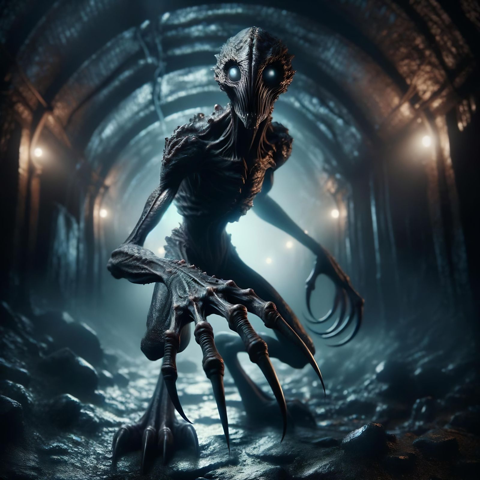 Menacing Choker Lurking in Dark Cave