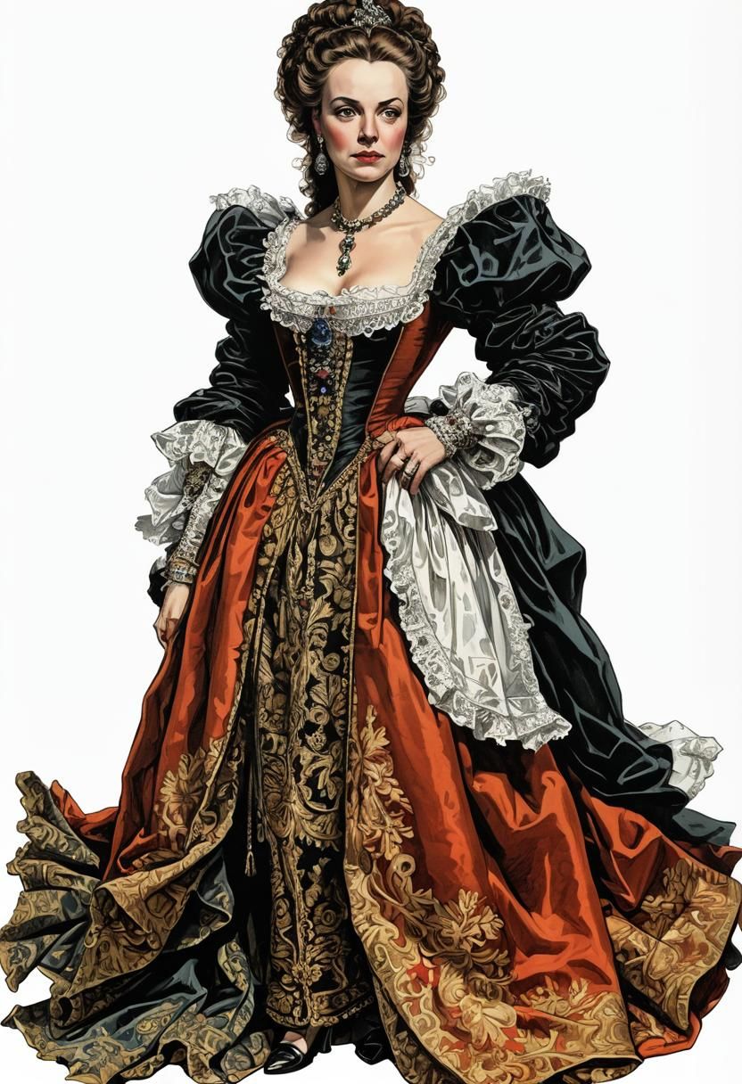 17th Century French Countess Illustration